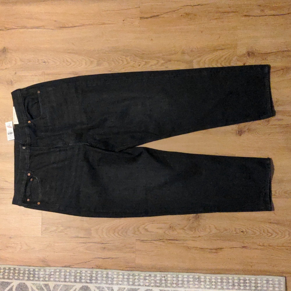 90s Boyfriend Straight Leg Black Jeans